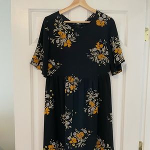 Zara Black Floral Dress